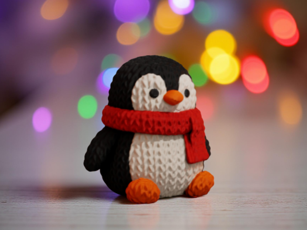 Penguen - Örgü Desenli