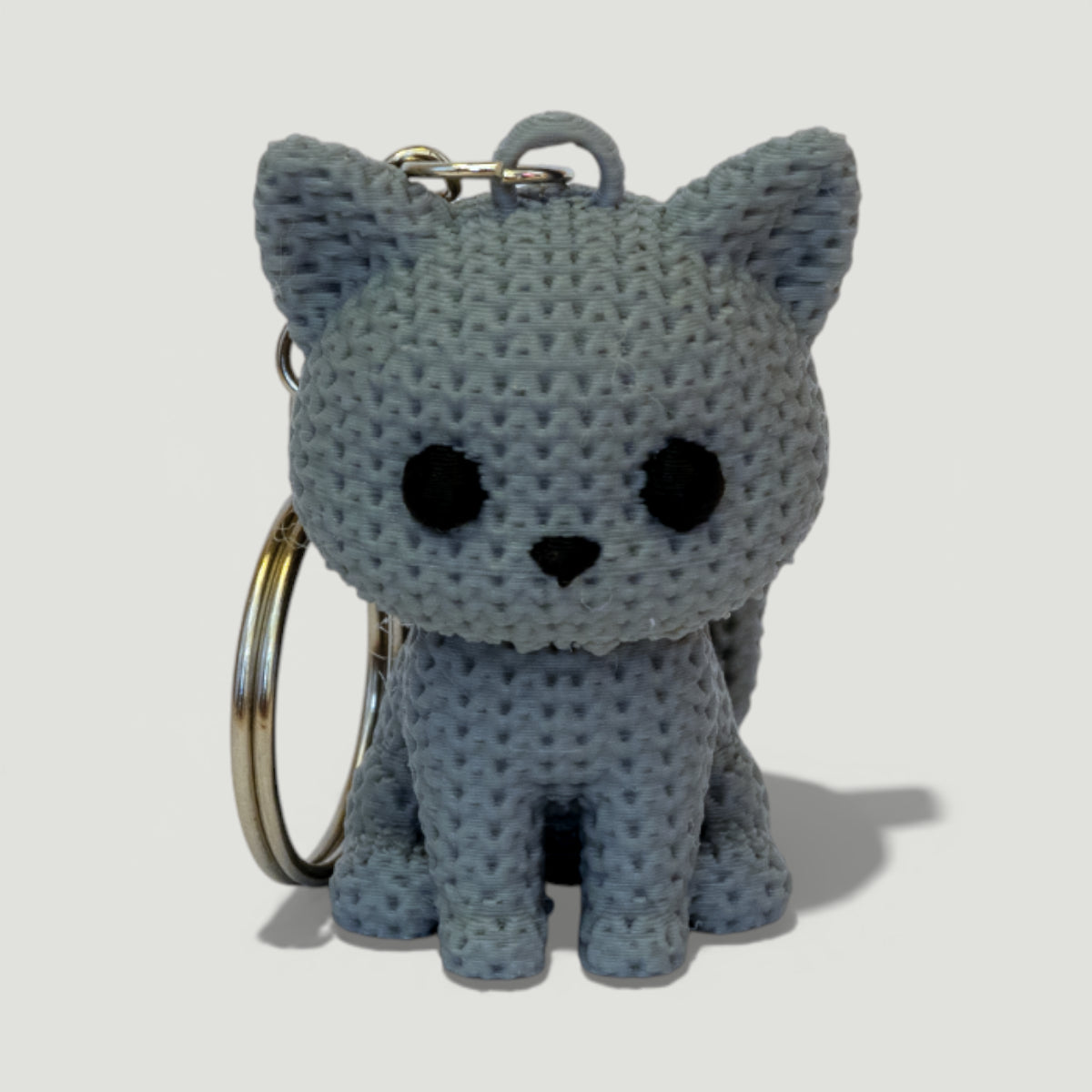 Yavru Kedi Anahtarlık - Örgü Desenli