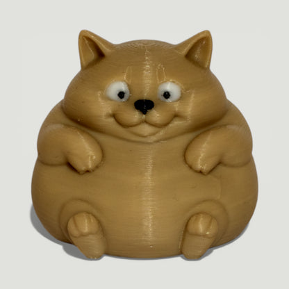 Oturan Tombul Kedi Anahtarlık & Biblo