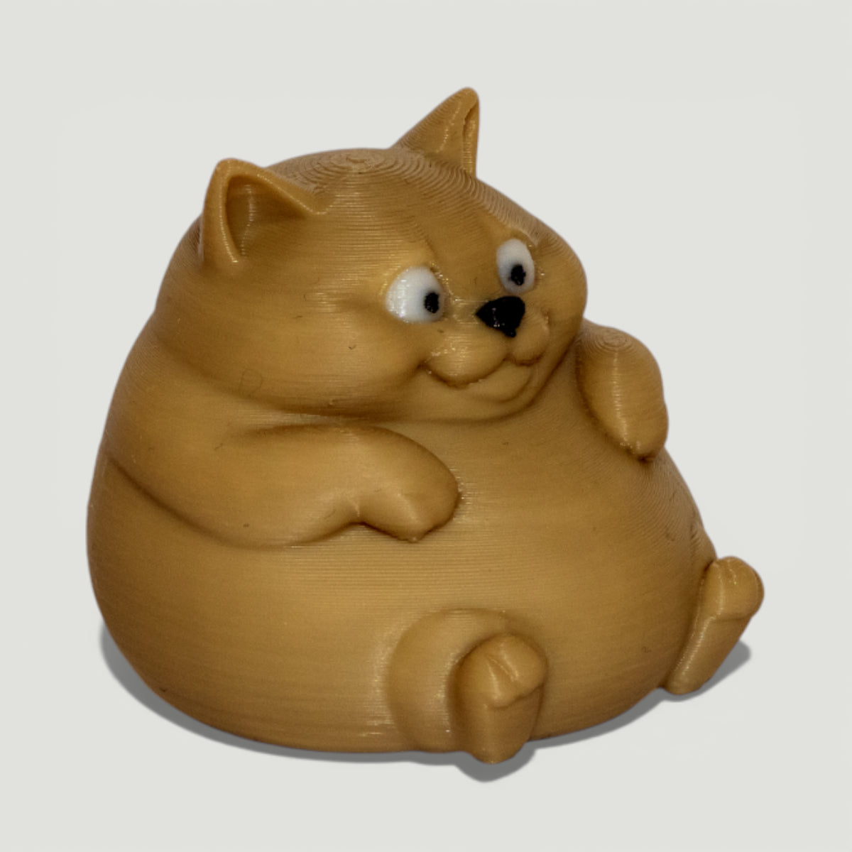 Oturan Tombul Kedi Anahtarlık & Biblo