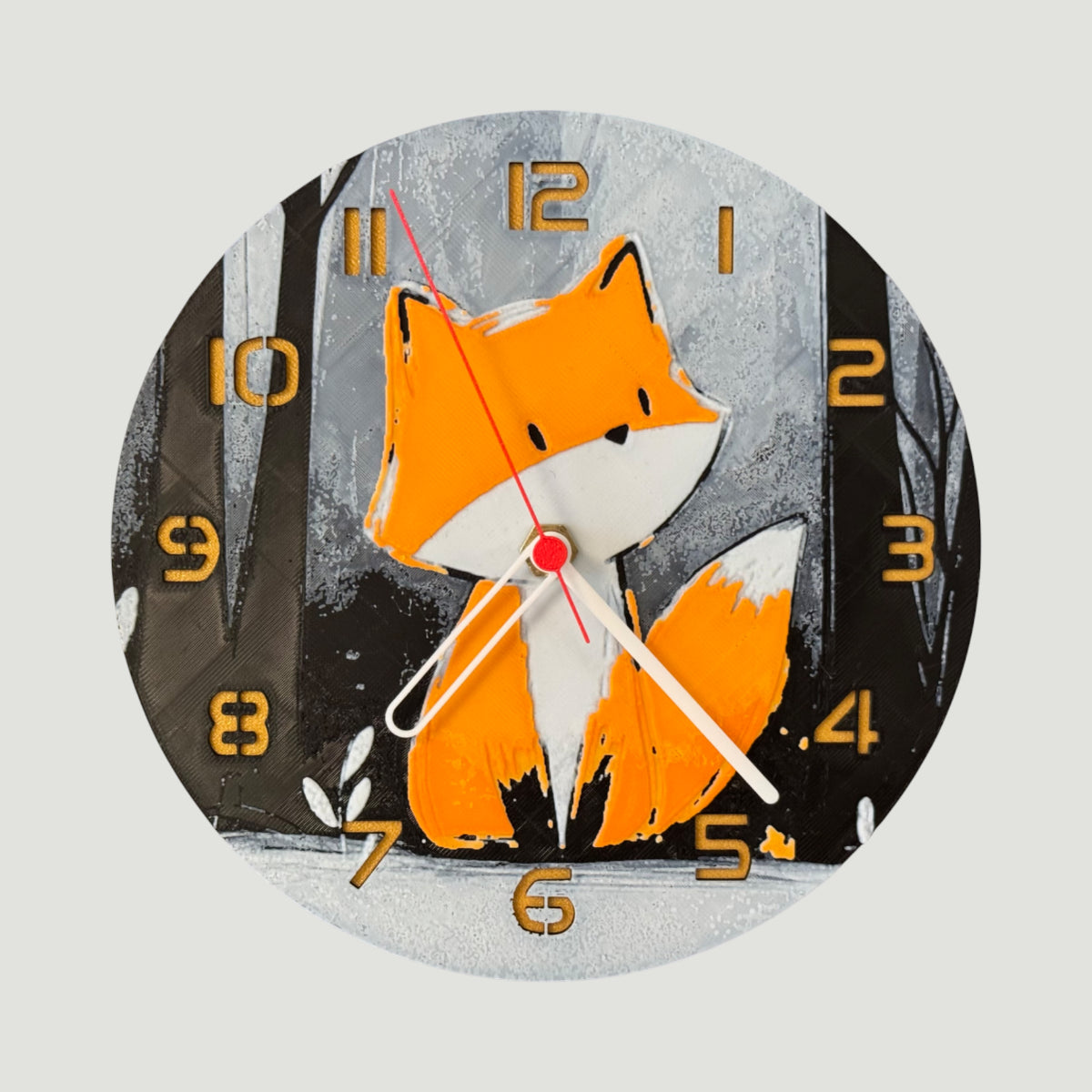 Sevimli Tilki – Dekoratif Masaüstü & Duvar Saati