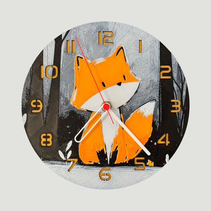 Sevimli Tilki – Dekoratif Masaüstü & Duvar Saati