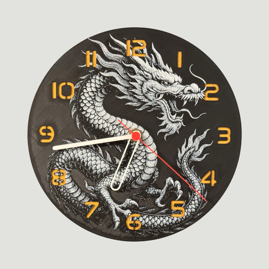 Çin Ejderhası – Dekoratif Masaüstü & Duvar Saati