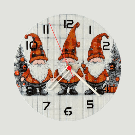 Yılbaşı Cüceleri – Dekoratif Masaüstü & Duvar Saati