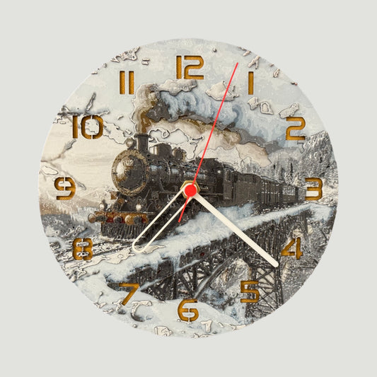 Buharlı Tren – Dekoratif Masaüstü & Duvar Saati