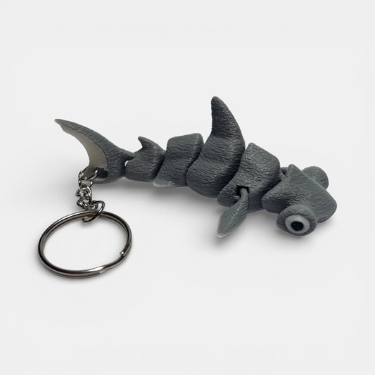 Eklemli Köpekbalığı Anahtarlık – Hareketli 3D Baskı Figür