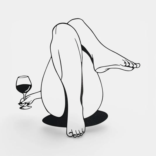 Girl and Wine | Dekoratif Duvar Süsü