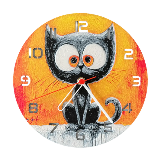 Duvardaki Kedi – Dekoratif Masaüstü & Duvar Saati