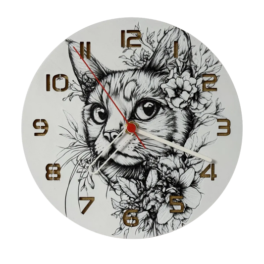 Kedi – Dekoratif Masaüstü & Duvar Saati
