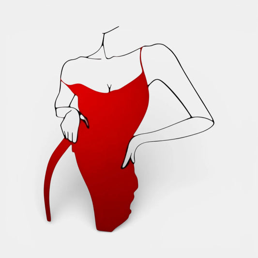 Kırmızılı Kadın | Dekoratif Duvar Süsü