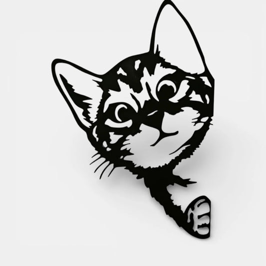 Meraklı Kedi | Dekoratif Duvar Süsü