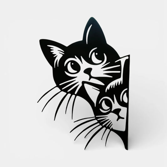 Meraklı Kediler | Dekoratif Duvar Süsü