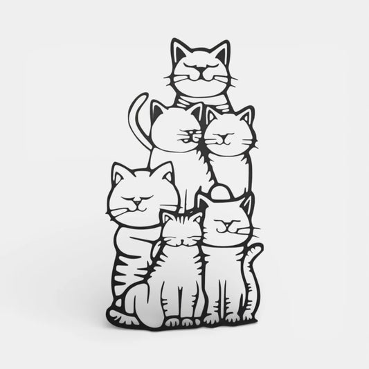 Sevimli Kediler | Dekoratif Duvar Süsü
