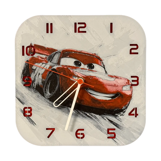 Şimşek McQueen – Dekoratif Masaüstü & Duvar Saati