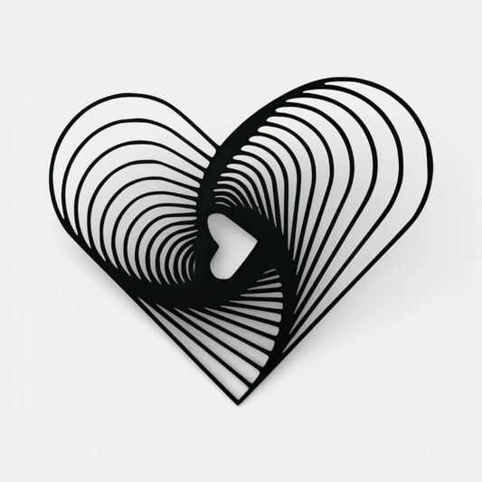 Spiral Kalp | Dekoratif Duvar Süsü