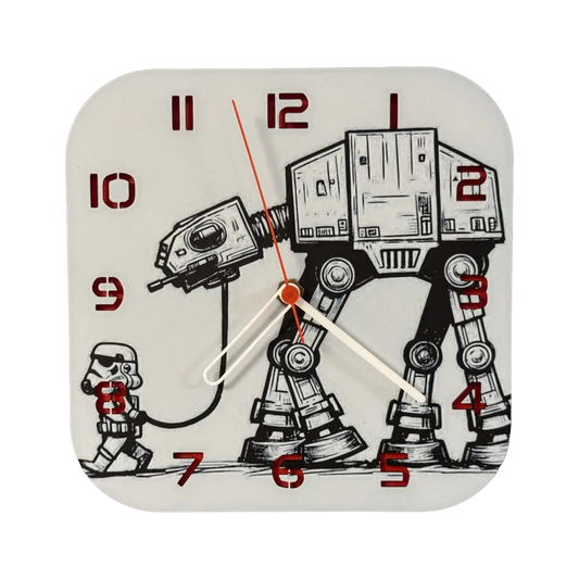 Storm Trooper ve AT-AT – Dekoratif Masaüstü & Duvar Saati