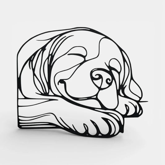 Uyuyan Köpek | Dekoratif Duvar Süsü