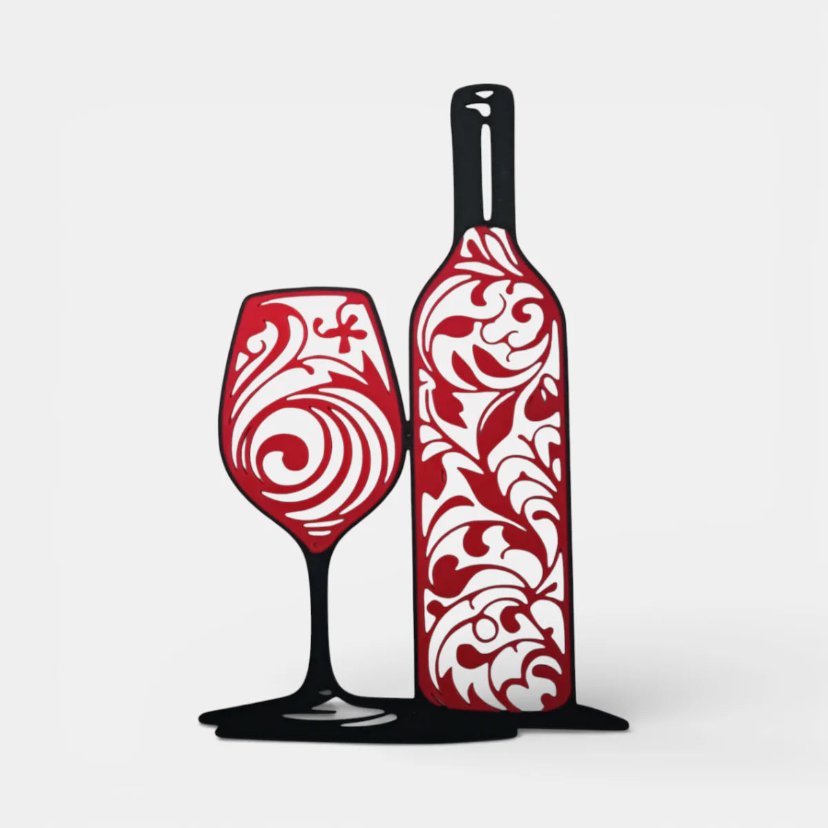 Wine and Bottle | Dekoratif Duvar Süsü